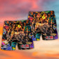 Drum Is My Life Colorful Light Art – Beach Short