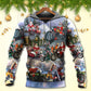 Santa Motorcycle Snow Mountain - 3D Hoodie