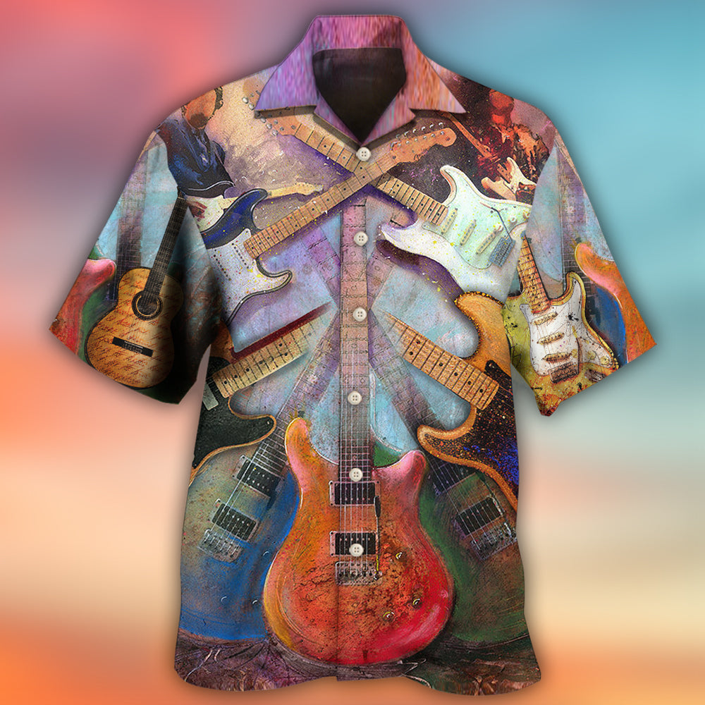 Abstract Colorful Guitar Music Lover – Hawaiian Shirt