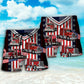 USA Flag Truck Driver Patriotic Style – Beach Short