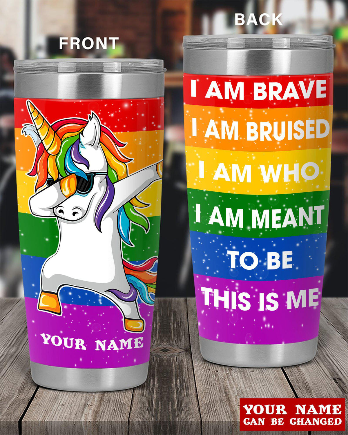 LGBT Love You Brave 20 Oz Tumbler For Travel Gifts