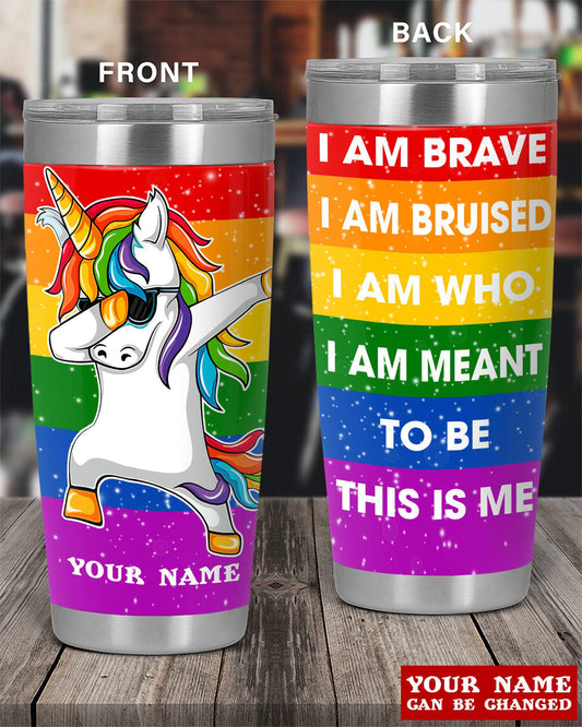 LGBT Love You Brave 20 Oz Tumbler For Travel Gifts