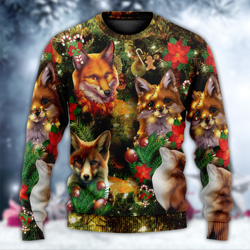 Christmas Foxmas Merry Holiday – Sweater - Ugly Christmas Sweater
