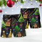 Wine Rum Christmas Neon Art Drinking - Beach Short - Owls Matrix LTD