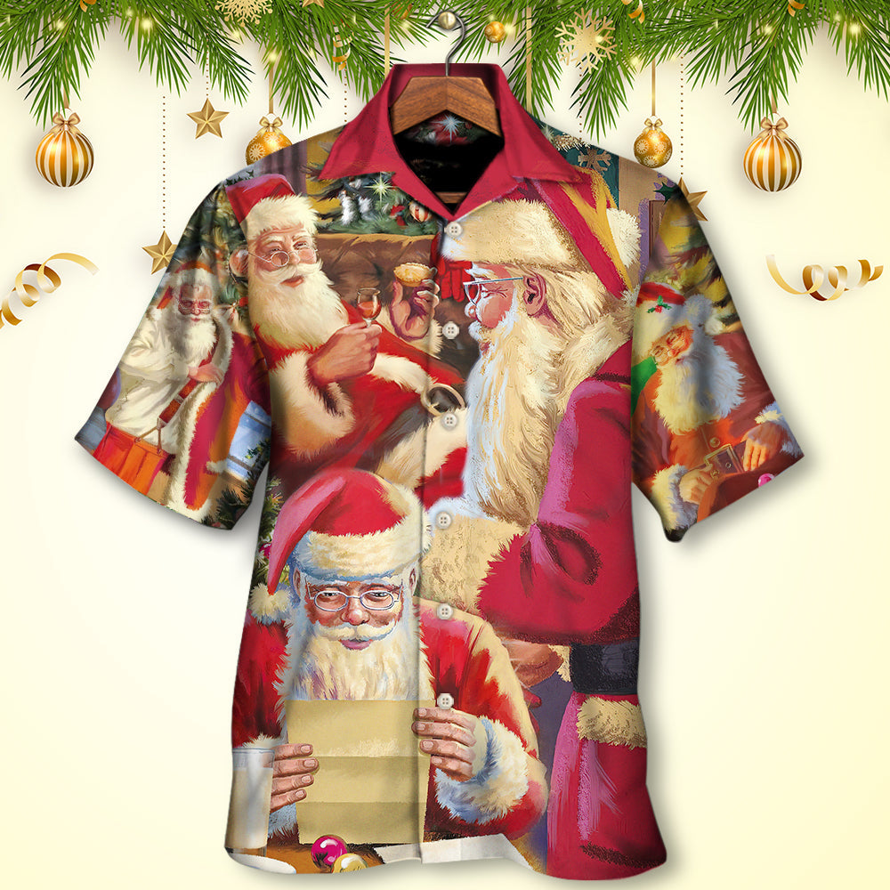 Christmas Santa Story Joyful Holiday Art – Hawaiian Shirt