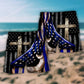 Jesus Faith Cross Support Blue - Beach Short