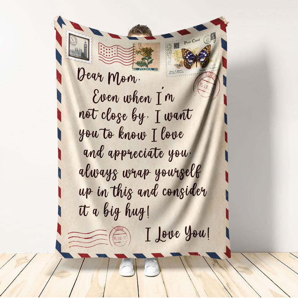 Dear Mom Daughter Love Letter Flannel Blanket For Soft Bed Couch And Home Comfort