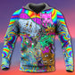 Hippie Cat Trippy Mind Art – 3D Hoodie