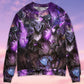 Skull Dragon Love Life Purple Art – Sweater - Ugly Christmas Sweater