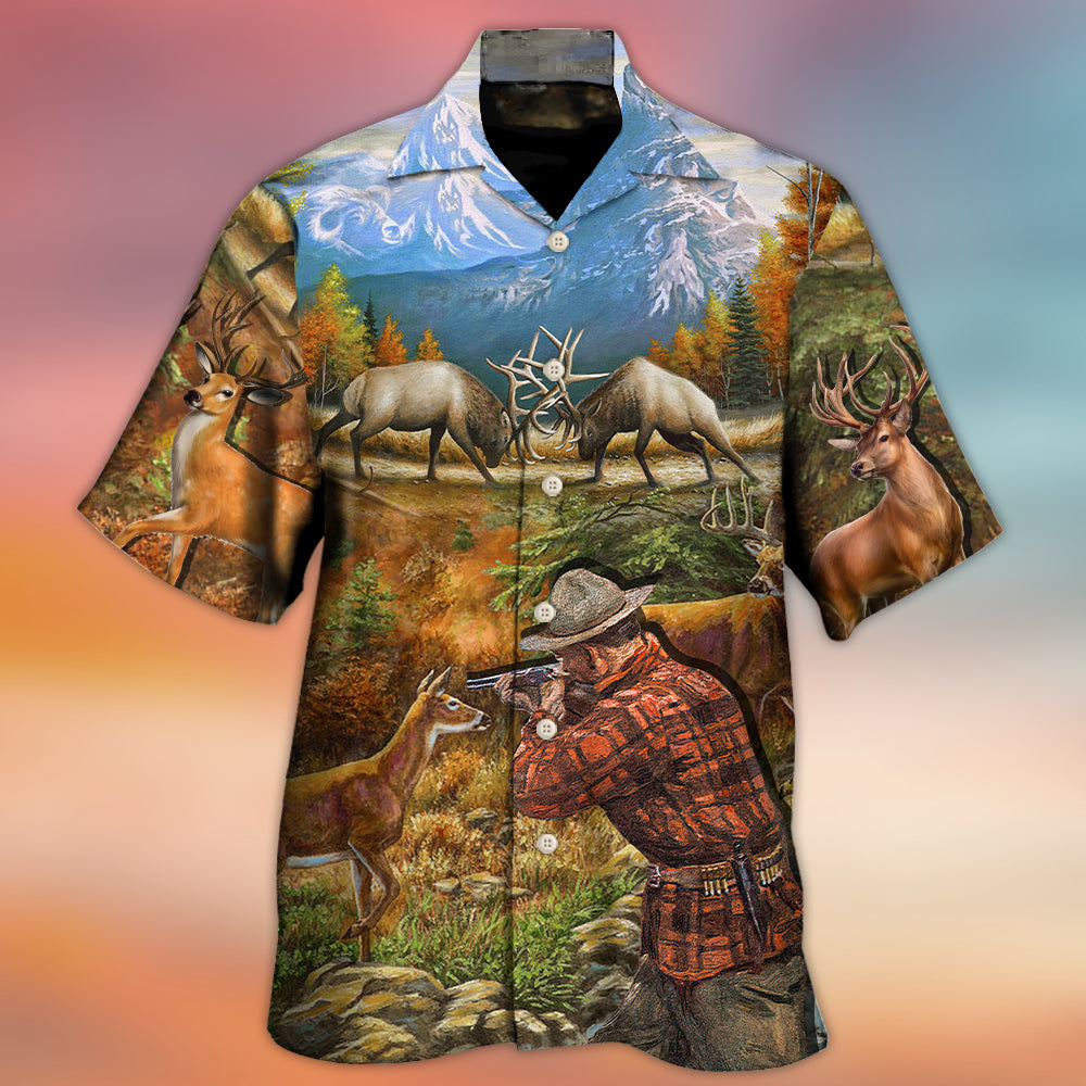 Hunting Deer Cool Outdoor Art – Hawaiian Shirt