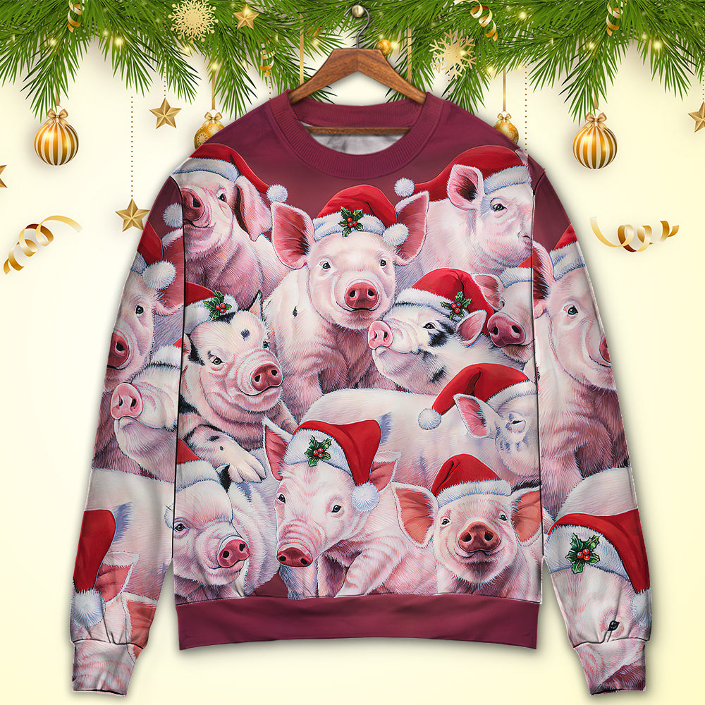 Christmas Piggies Funny Xmas Is Coming – Sweater - Ugly Christmas Sweater