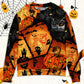 Halloween Owl Pumpkin Night Art – Sweater - Ugly Christmas Sweater