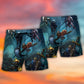 Deep Blue Sea Diving Art – Beach Short