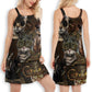 Steampunk Vintage Cat Style – Women's Summer Sleeveless V-Neck Camisole Dress
