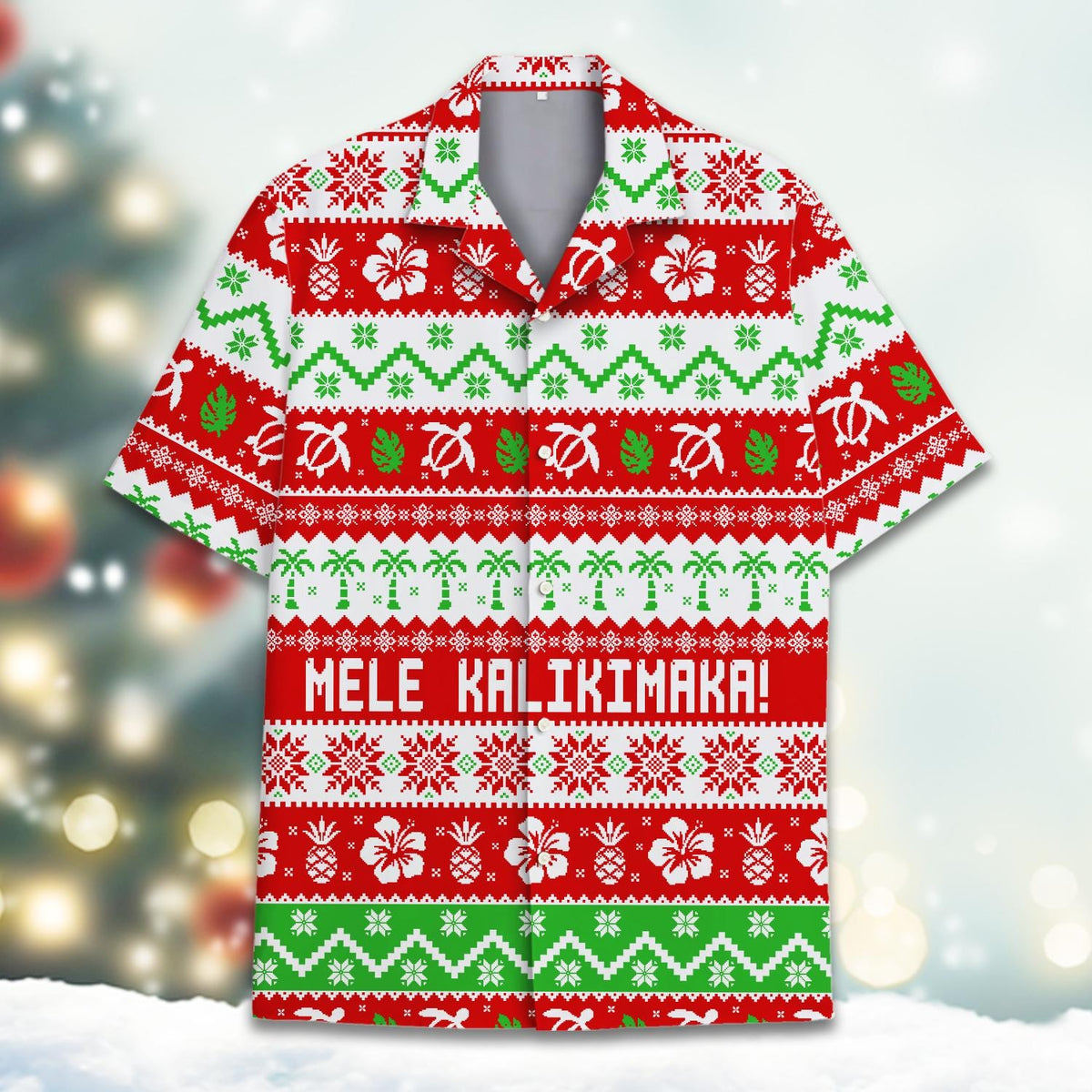 Mele Kalikimaka Tropical Christmas Festive Island – Hawaiian Shirt