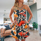 Koi Fish Swimming Colorful Crap - V-neck Sleeveless Cami Dress - Owls Matrix LTD