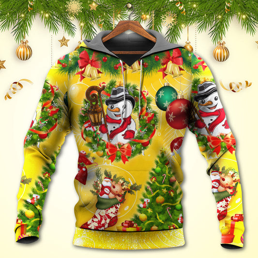 Funny Snowman Christmas Lights - 3D Hoodie