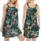 Cat Powered Tropical Island – Women's Summer Sleeveless V-Neck Camisole Dress
