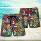Hippie Mushroom Peace Lover - Beach Short - Owls Matrix LTD