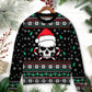 Christmas Skull Santa Hat Candy Style – Sweater - Ugly Christmas Sweater