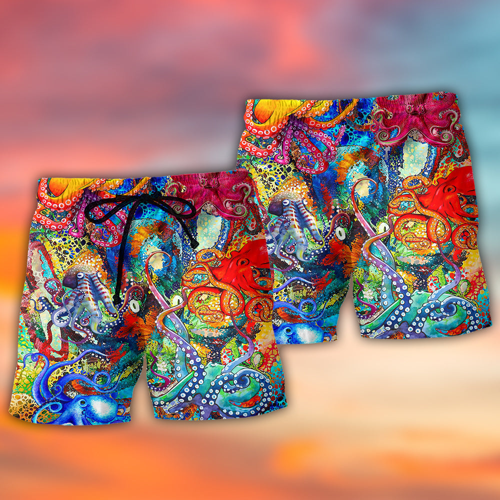 Octopus Lover Colorful Fantasy – Beach Short