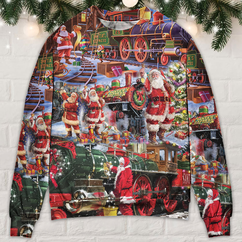 Santa Snow Village Spirit Of Giving – Sweater - Ugly Christmas Sweater