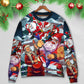 Christmas Santa With Electric Guitar – Sweater - Ugly Christmas Sweater