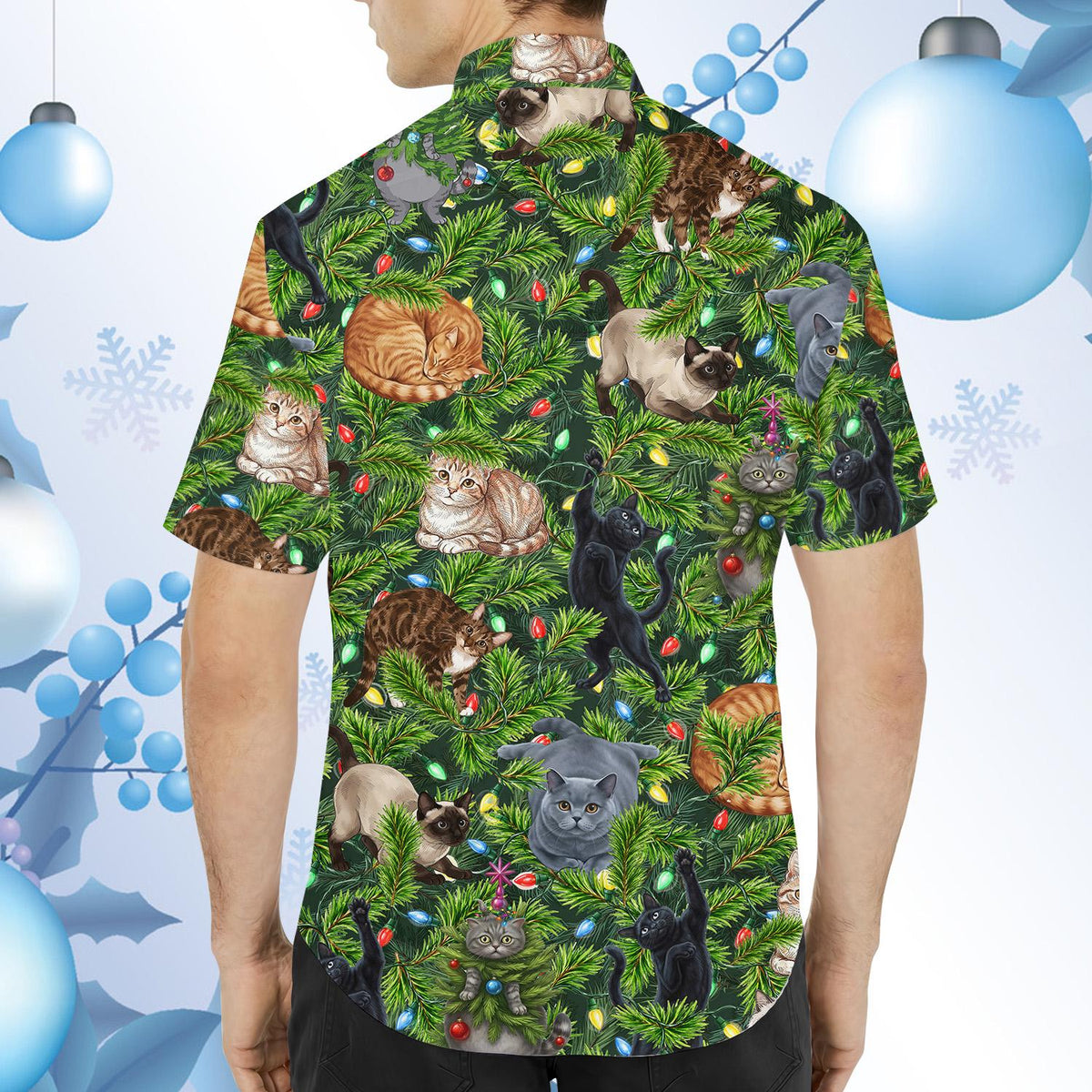 Christmas Cat Tree Funny Holiday – Hawaiian Shirt