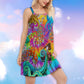 Hippie Octopus Fun Style – Women's Summer Sleeveless V-Neck Camisole Dress