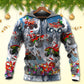 Santa Red Truck Snow Mountain - 3D Hoodie