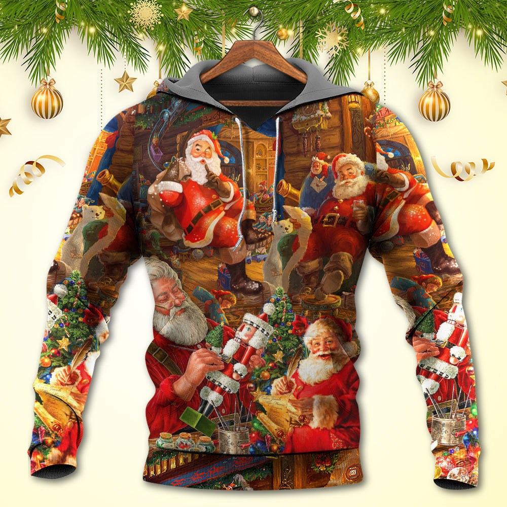 Santa Gift Holiday Art - 3D Hoodie