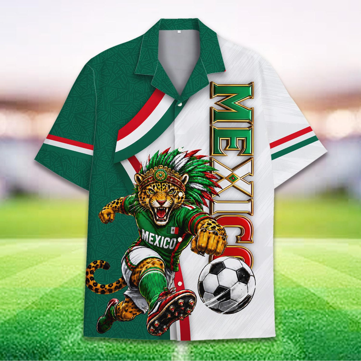 Mexico Soccer Jaguar Mexican Football Fan – Hawaiian Shirt
