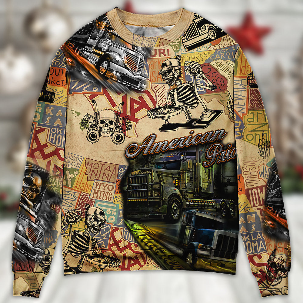 Christmas Retro Dear Santa Truck Style – Sweater - Ugly Christmas Sweater