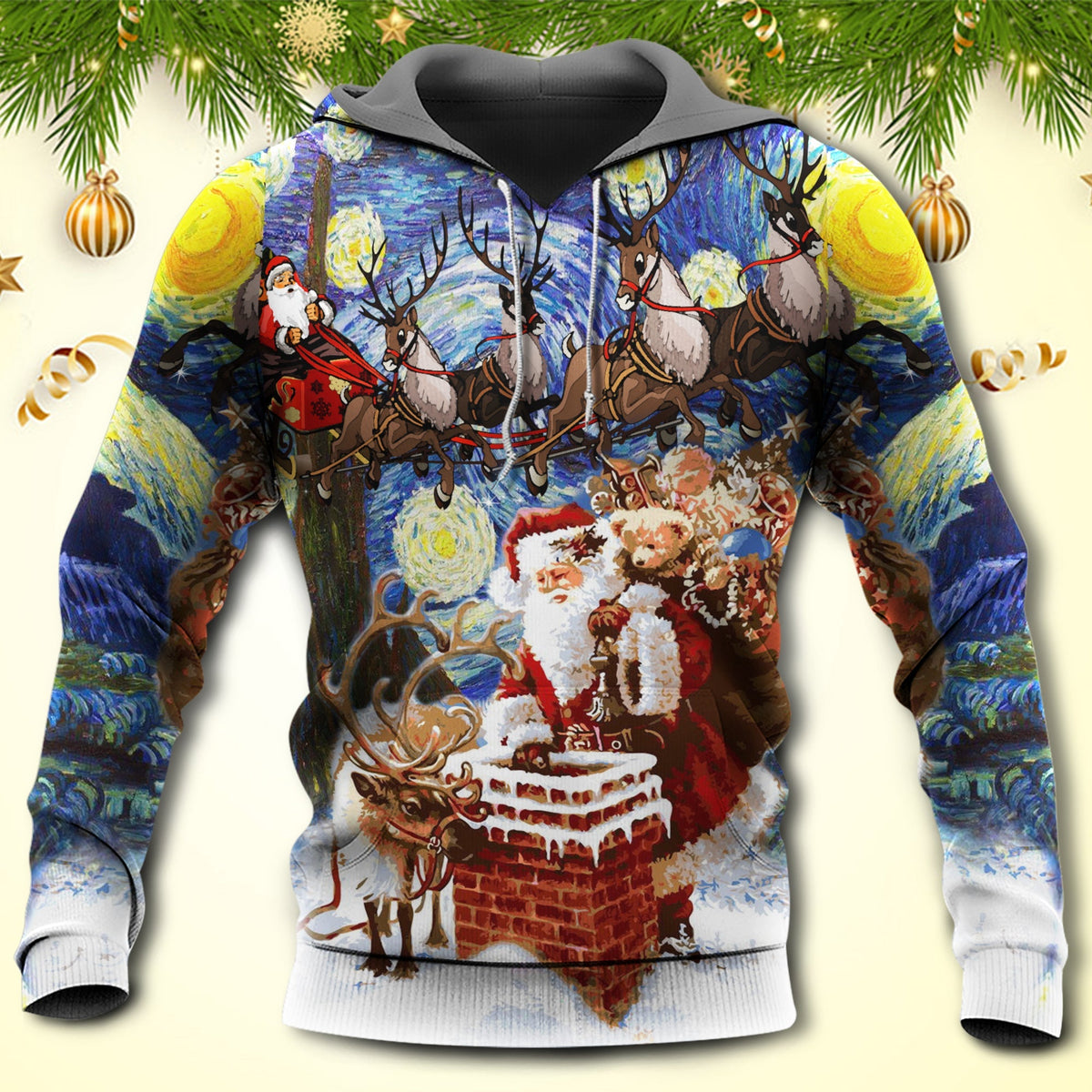 Christmas Holiday Coming Soon Quote Art – 3D Hoodie