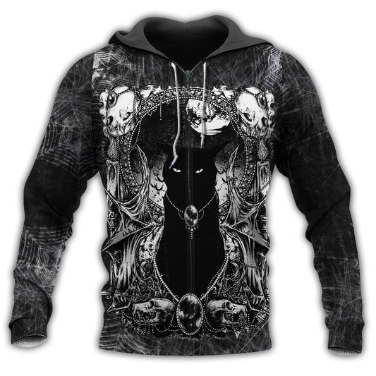 Black Cat Spooky Movie Night - 3D Hoodie