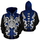 Hawaii Turtle Tribal Blue Armor Art - 3D Hoodie
