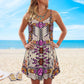 Native Purple Pink Summer Vibes – Women's Summer Sleeveless V-Neck Camisole Dress