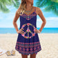 Hippie Peaceful Summer Vibes Limited 2 – Women's Summer Sleeveless V-Neck Camisole Dress