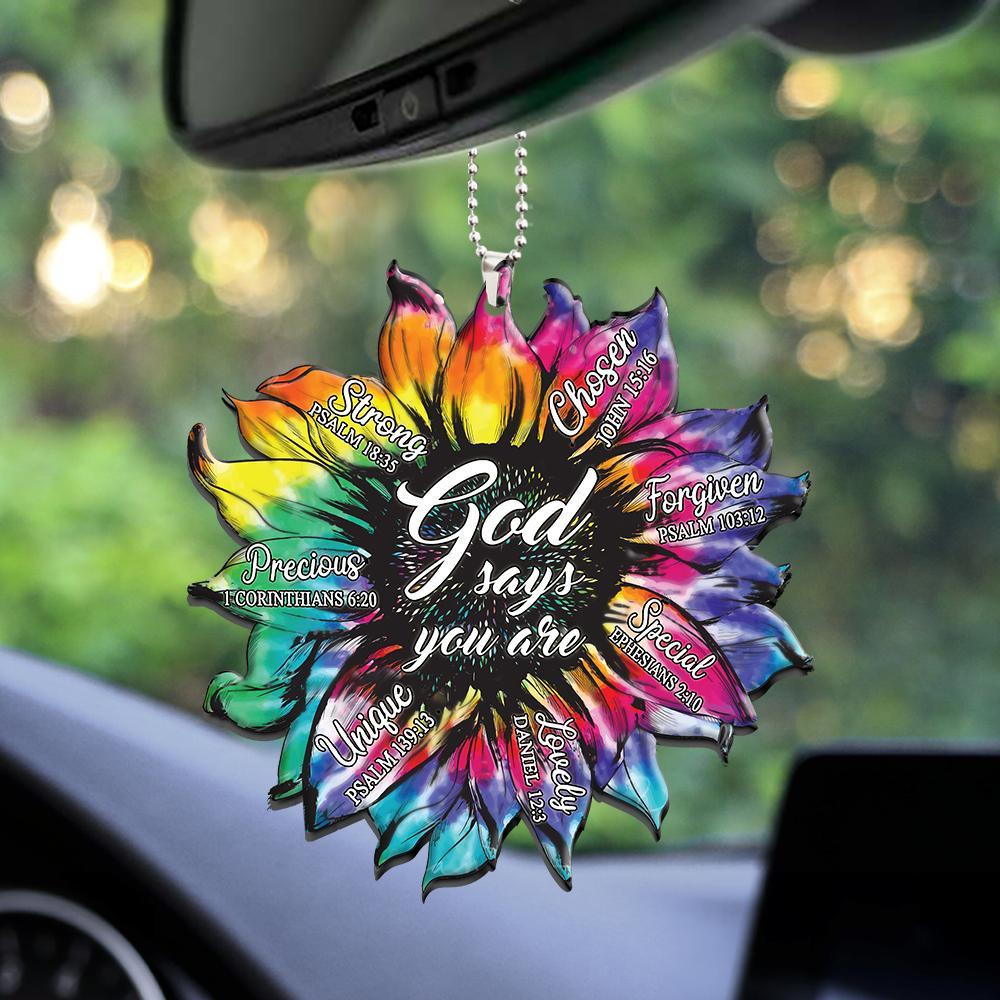 Tie Dye Sunflower God Says You Are 20 Oz Tumbler