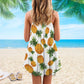 Pineapple Tropical Vibes Lover – Women's Summer Sleeveless V-Neck Camisole Dress