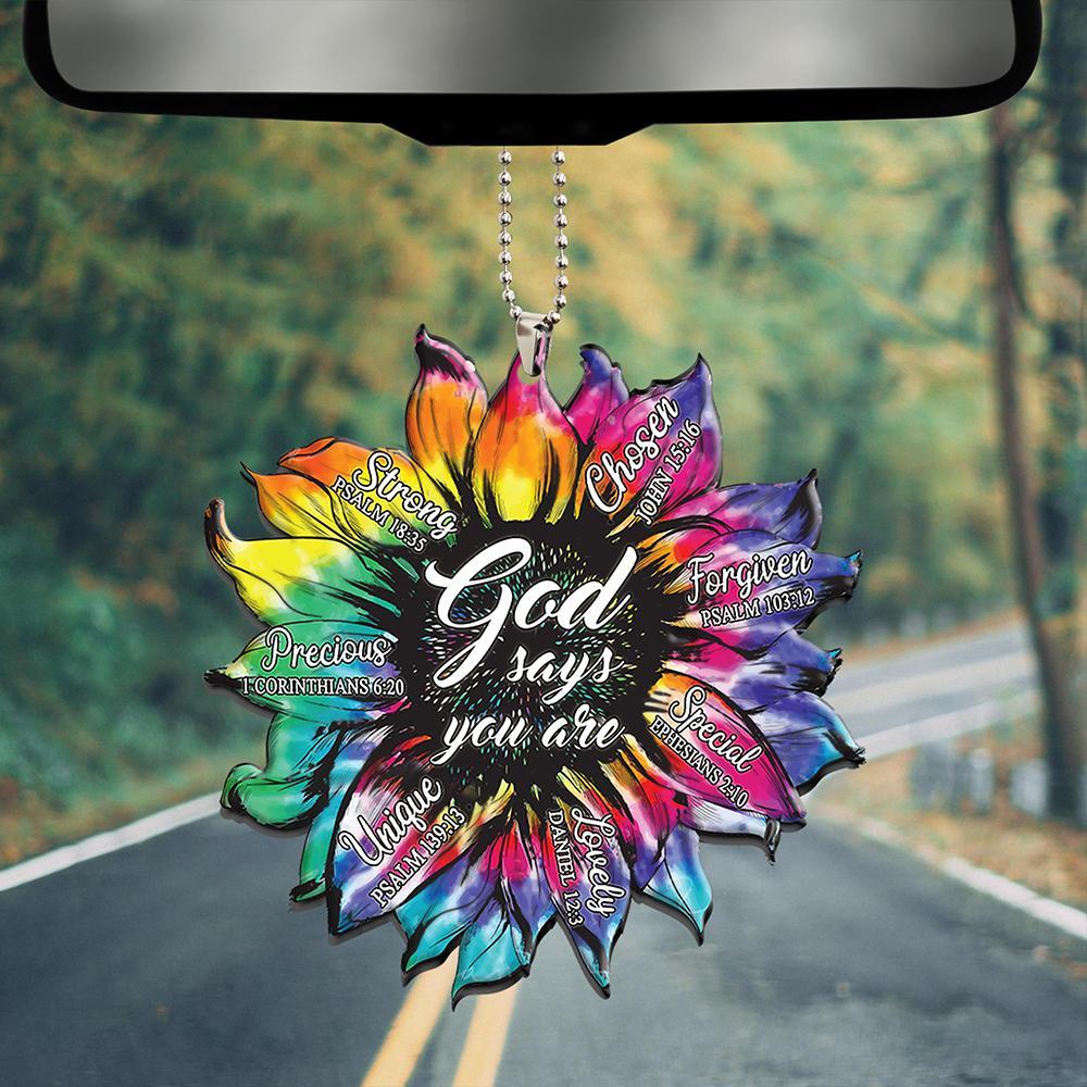 Tie Dye Sunflower God Says You Are 20 Oz Tumbler
