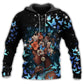 Black Girl Butterfly Flowers Art – 3D Hoodie