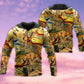 Fighter Jets Yellow Sky Style - 3D Hoodie