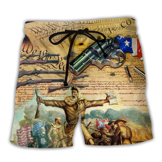 No Gun Peaceful Life Message – Beach Short