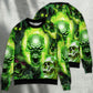 Green Skull Fear No Man Style – Sweater - Ugly Christmas Sweater