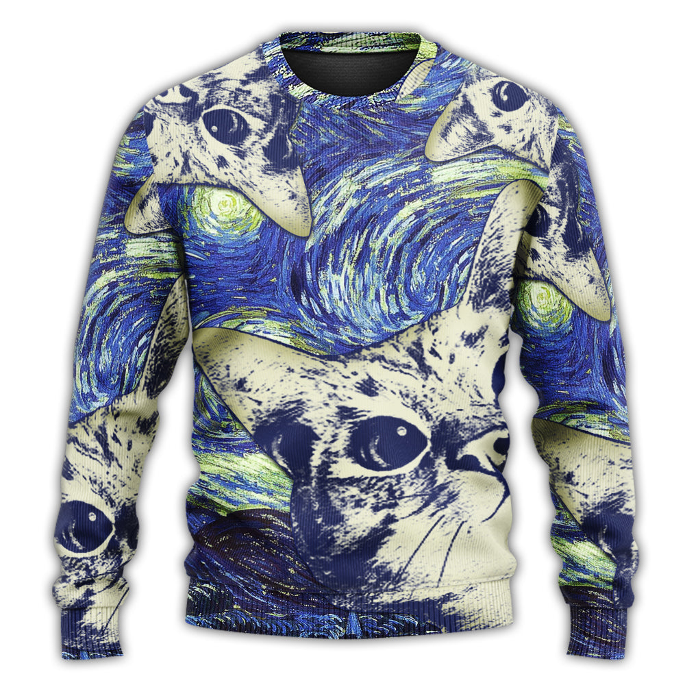 Cute Cat Love Life Design – Sweater - Ugly Christmas Sweater