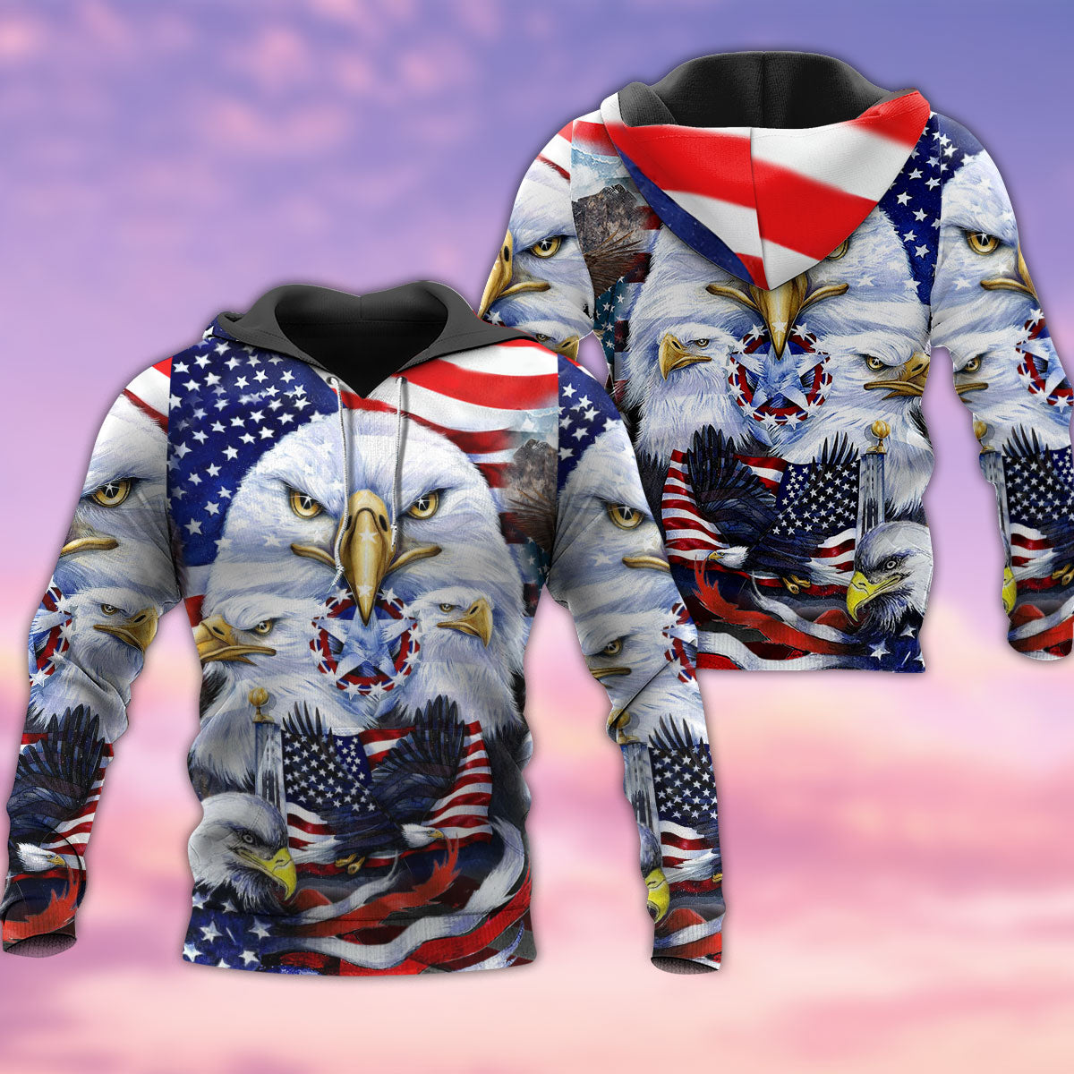American Proud Celebration Art – 3D Hoodie