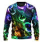 Neon Flash Cat Cool Style – Sweater - Ugly Christmas Sweater