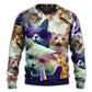 Flying Battle Cat Fantasy Art – Sweater - Ugly Christmas Sweater
