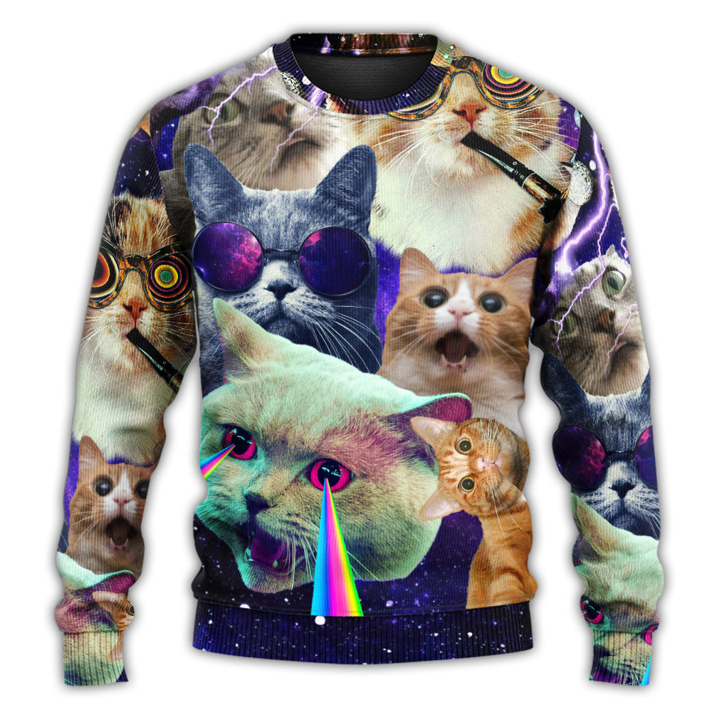 Flying Battle Cat Fantasy Art – Sweater - Ugly Christmas Sweater